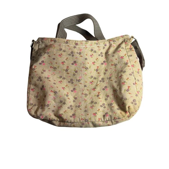 Floral Canvas Shoulder Tote Bag - Picture 2 of 14
